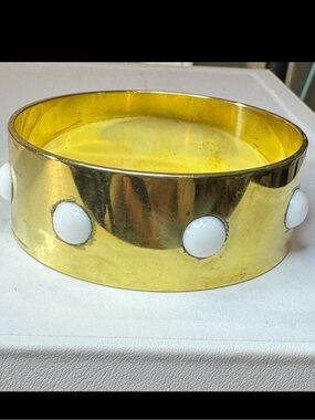 YOSCA Brass Wide Bangle Bracelet